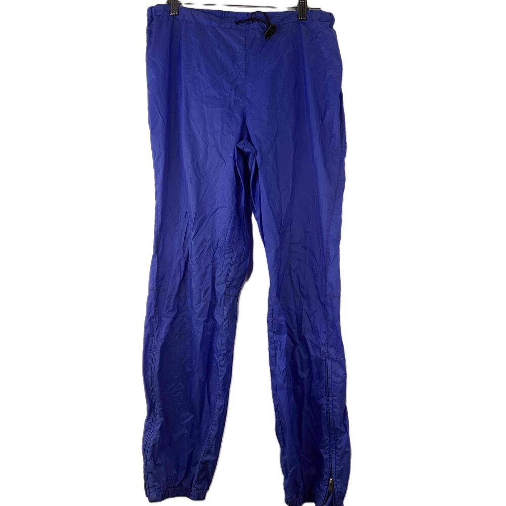 Patagonia Unisex Blue Nylon Zippered Bottom Elastic Windbreaker Pants Size Small